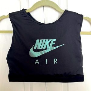 Nike Air Dri-FIT Swoosh Women's Medium-Support High-Neck Sports Bra Black